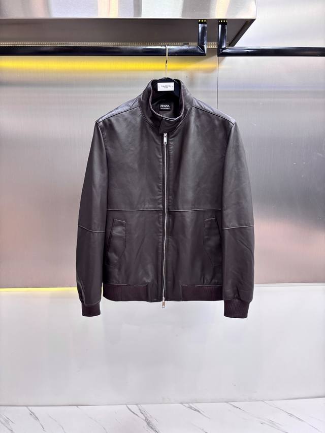 Leather Jacket - p1980. Brand: Zegna () Material: Imported sheepskin () Craftsma