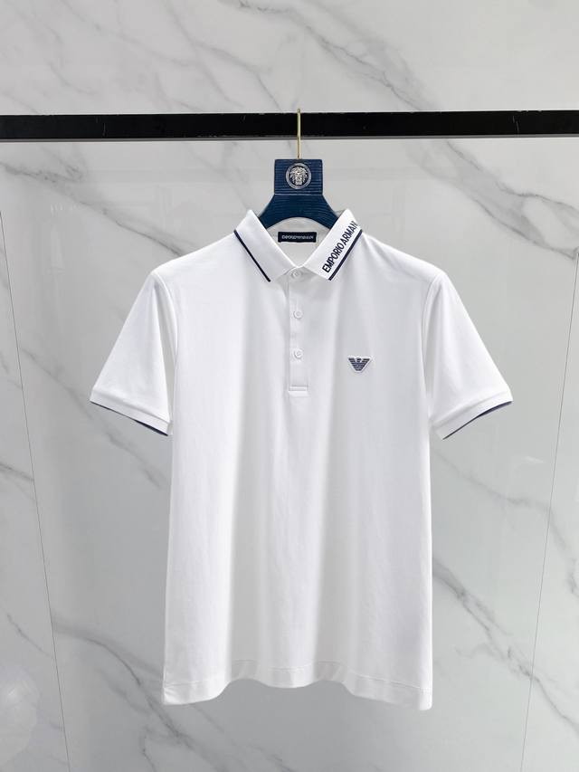 p220 Armani 2026Ss Summer New Letter Logo Men's Polo Shirt! A classic business m