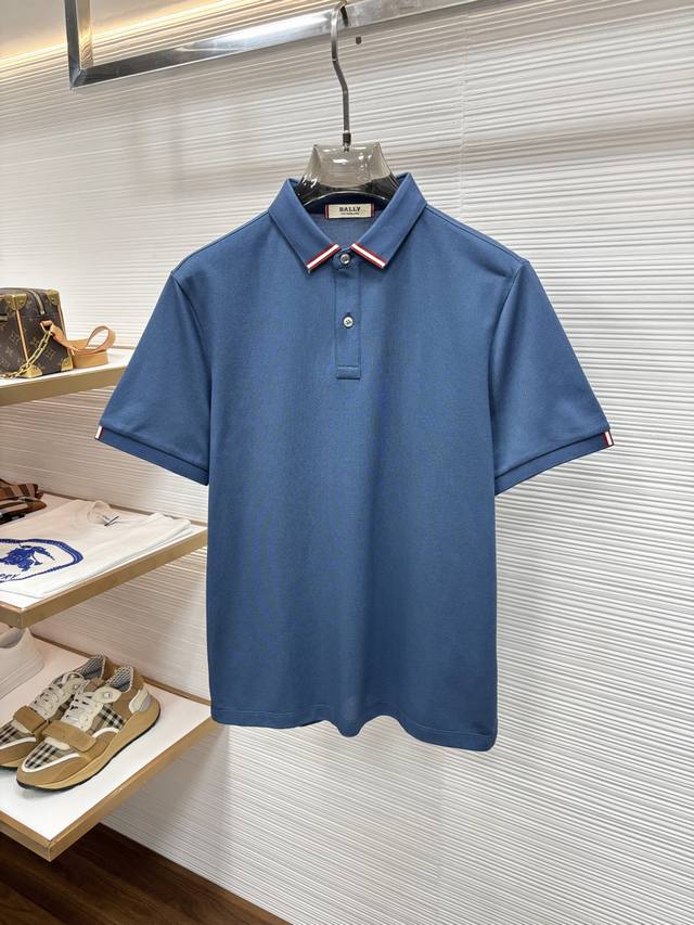 p290 Bally Premium Men's Business Casual Polo Shirt with Piqu