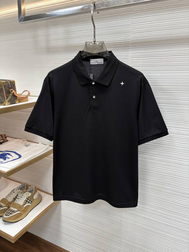 p290 Stone Island Premium Men's Business Casual Polo Shirt with Piqu