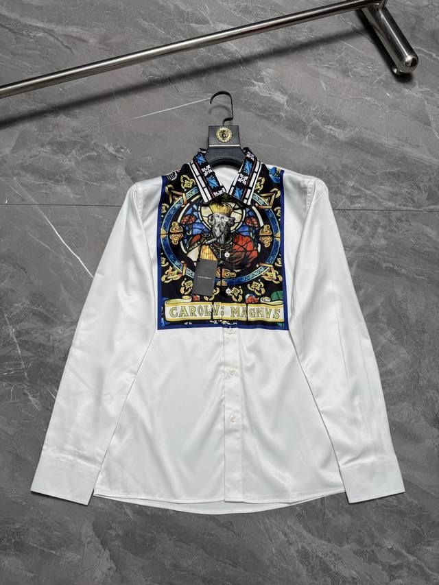 p200 Dolce & Gabban* Royal King Series Print Shirt Sizes: 38, 39, 40, 41, 42 Col