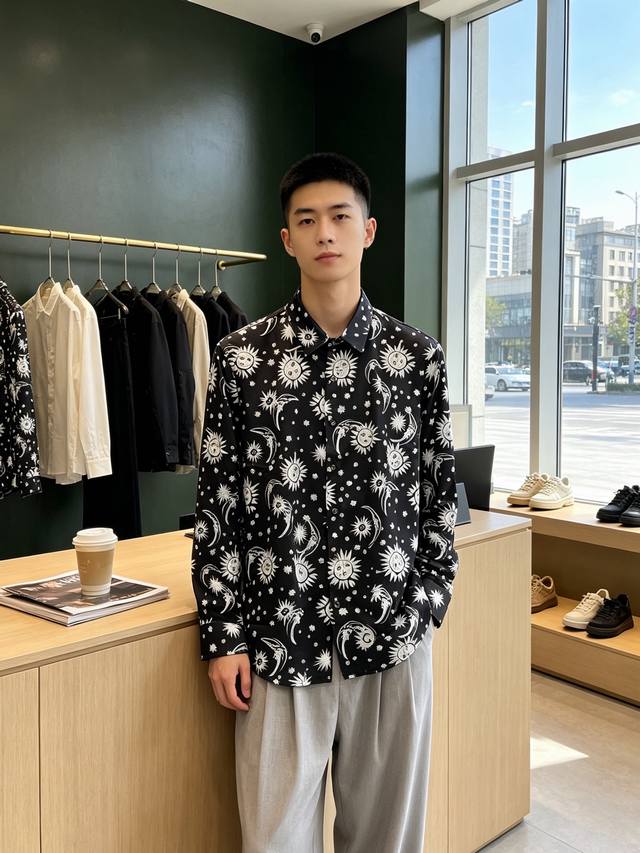 p200. Dolce & Gabbana New Original Men's Casual Long-Sleeve Shirt, High-End Cust