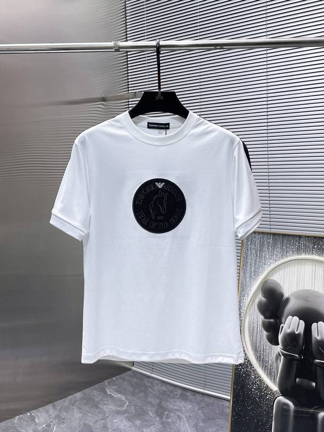 p200 Armani 2026Ss New Short-Sleeve Crew Neck T-Shirt, High-End Version! Custom-
