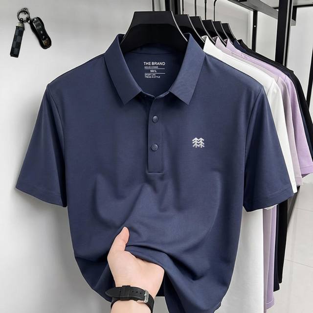p180 Kolon 2026 Spring/Summer High-Quality Seamless Men's Polo Shirt Short-Sleev