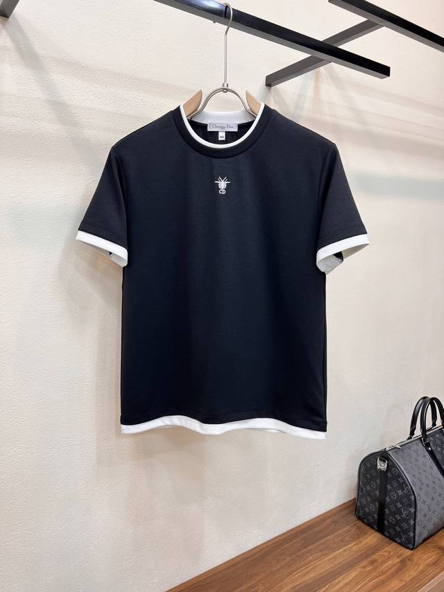 p210 Dior. 2026 Spring/Summer Men's Crew Neck Short Sleeve T-Shirt, available in