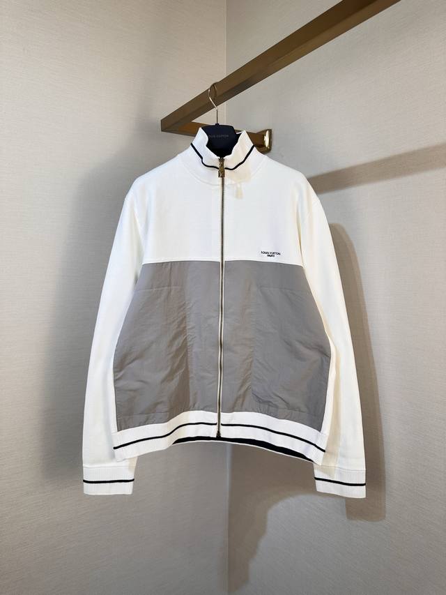 p380 Louis Vuitton 2026 New Ribbed Collar Zipper Opening Long Sleeve Jacket, Uni