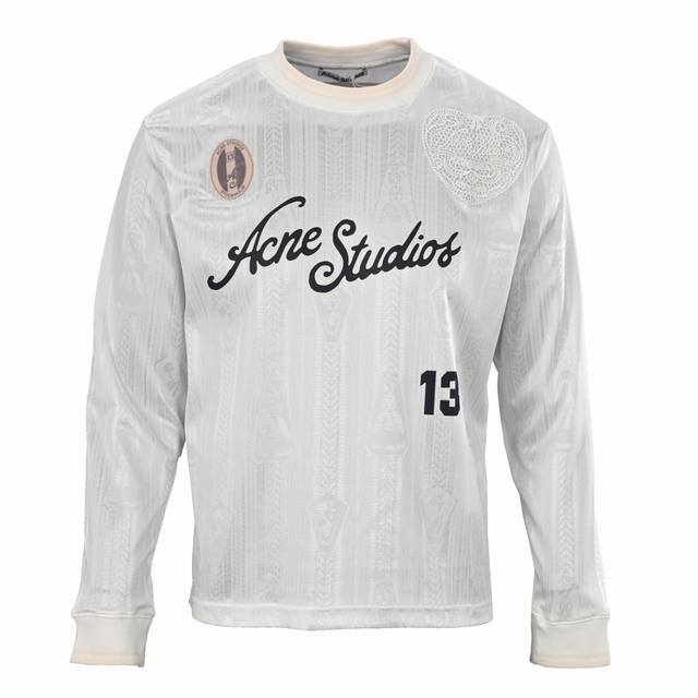 280 High-version Acne Studios Signature Tech Jacquard Soccer Long-Sleeve T-Shirt