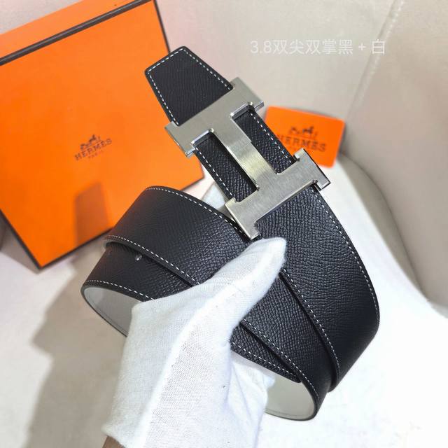 160Hermes.爱马仕 官网同步 宽度38Mm 原版手掌纹搭带身搭配原版精品钢扣，男装的经典搭配，可双面使用完美配饰！