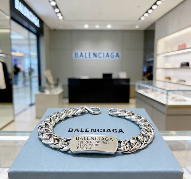 p160。 原单货新品 巴黎世家 Balenciaga手链专柜一致巴黎世家手链 男士火爆款出货 设计独特 前卫 男女必备！码数18。20。22。24Cm