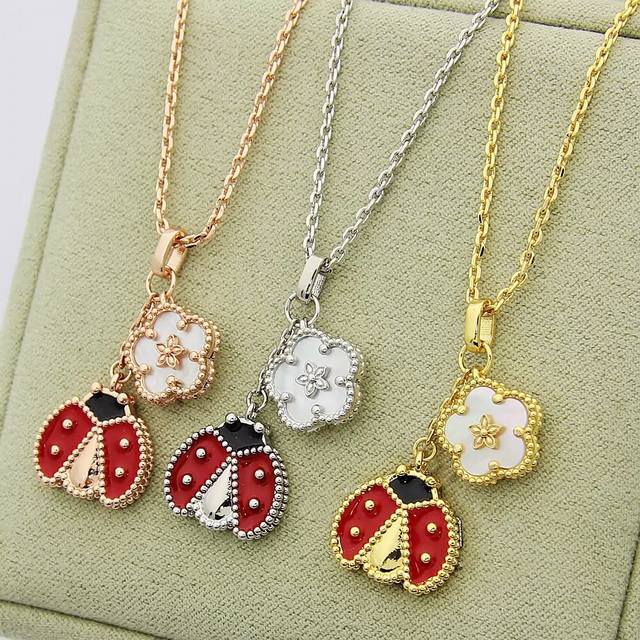 p70Vca瓢虫项链Lucky Spring 春季新款来啦 ～项链三色