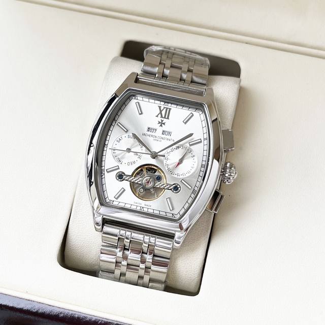 White 610 Gold 820 Exquisite tourbillon, elegant style, Vacheron Constantin men'