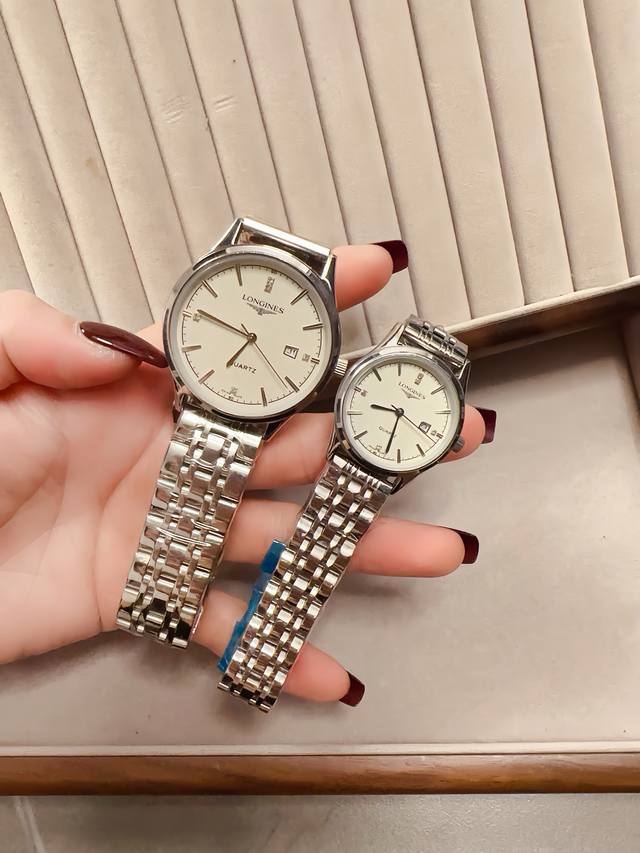 White 230 Gold 330 Longines Couple Watches, Original Imported Quartz Movement, 3